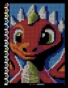 Color by Number - Dragons [Black Edition] - Mystery Mosaics Coloring Book