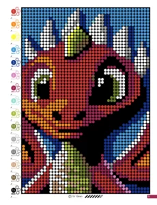 Color by Number - Dragons - Mystery Mosaics Coloring Book