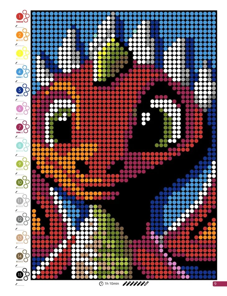 Color by Number - Dragons - Mystery Mosaics Coloring Book