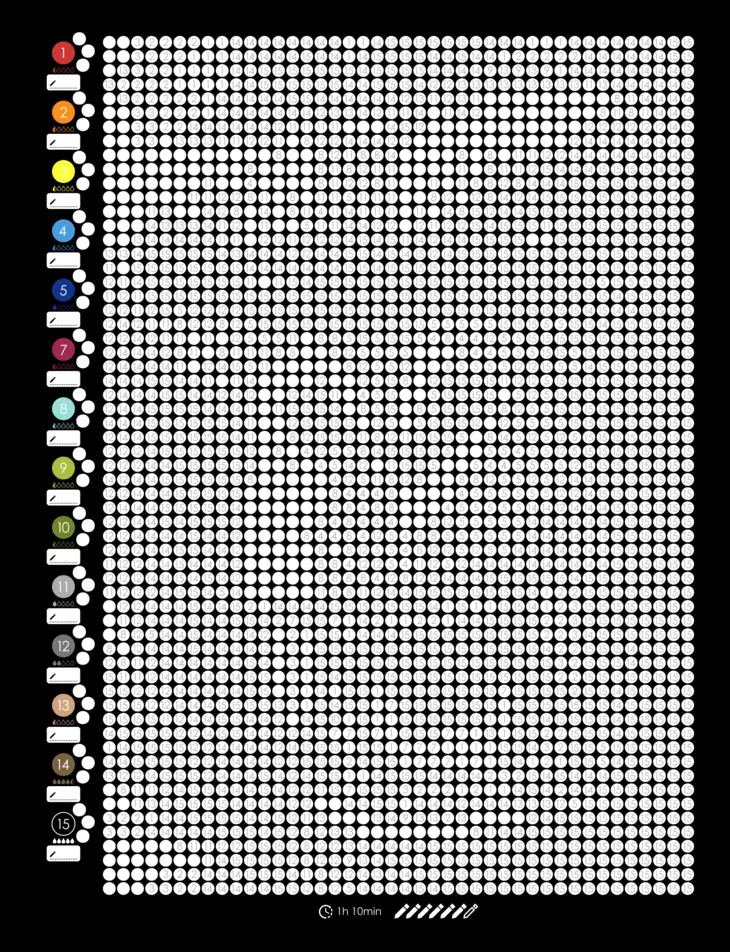 Color by Number - Animals [Black Edition] - Mystery Mosaics Coloring Book