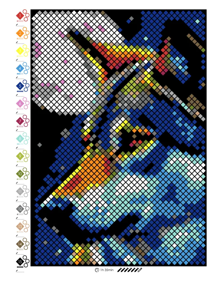 Color by Number - Animals - Mystery Mosaics Coloring Book
