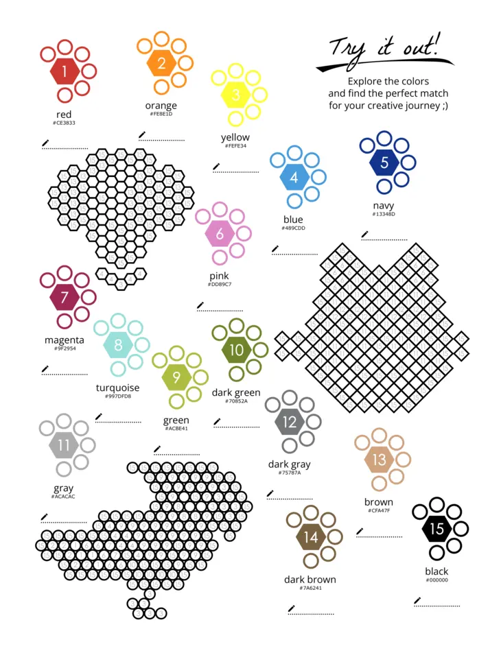 Color by Number - Animals - Mystery Mosaics Coloring Book