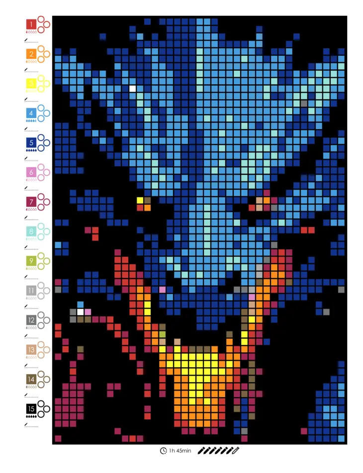 Color by Number - Dragons - Mystery Mosaics Coloring Book