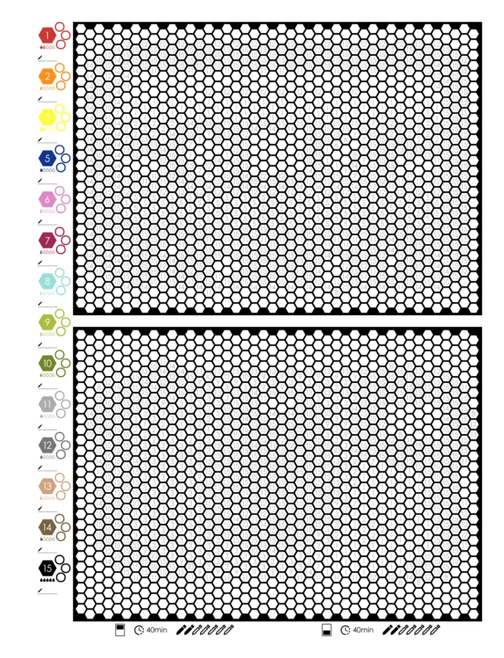 Color by Number - 90s Vibes - Mystery Mosaics Coloring Book
