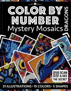 Color by Number - Dragons [Black Edition] - Mystery Mosaics Coloring Book