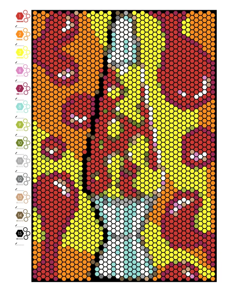 Color by Number - 90s Vibes - Mystery Mosaics Coloring Book