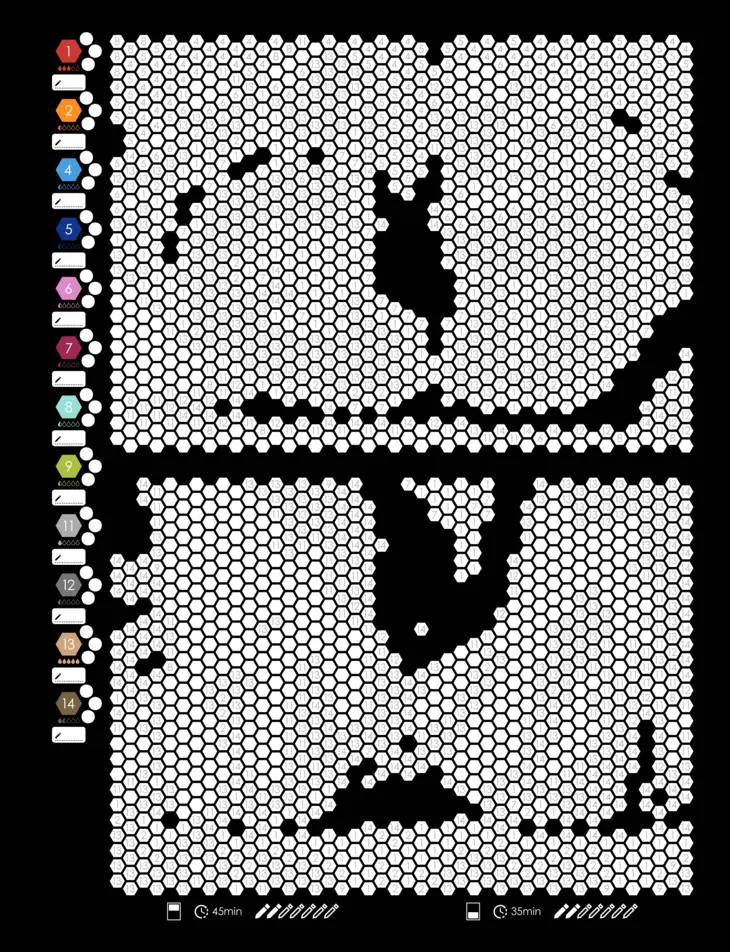 Color by Number - Babies [Black Edition] - Mystery Mosaics Coloring Book