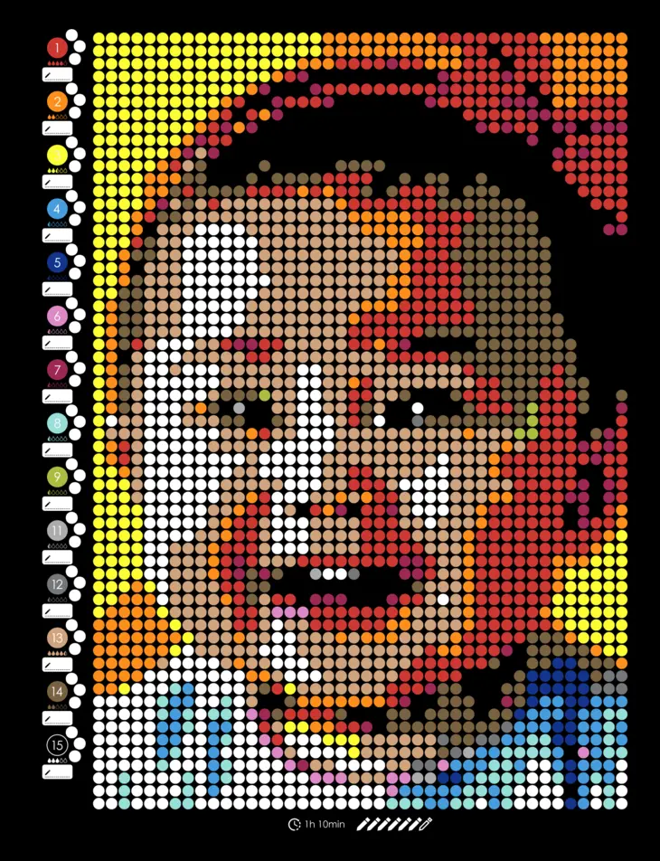 Color by Number - Babies [Black Edition] - Mystery Mosaics Coloring Book