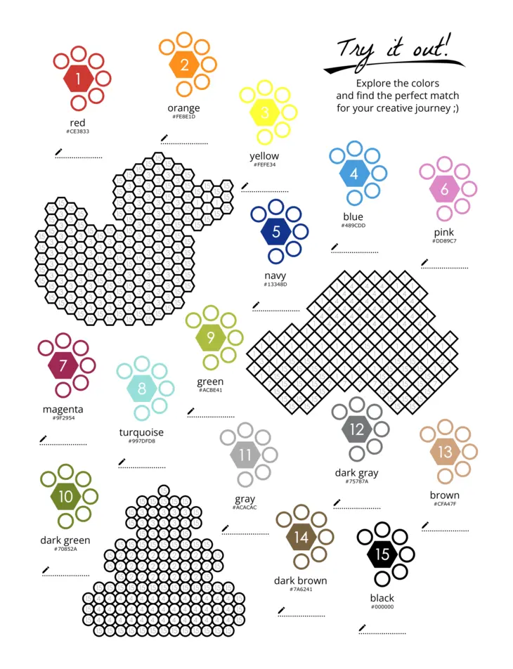 Color by Number - Babies - Mystery Mosaics Coloring Book