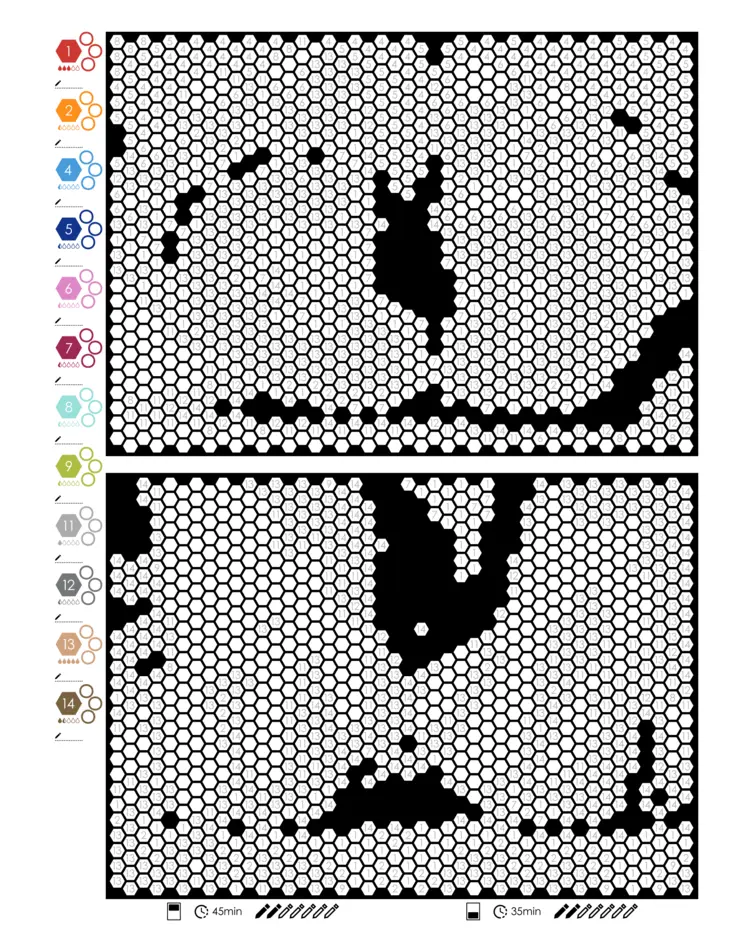 Color by Number - Babies - Mystery Mosaics Coloring Book