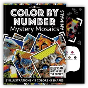 Color by Number - Animals [Black Edition] - Mystery Mosaics Coloring Book