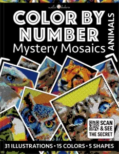 Color by Number - Animals [Black Edition] - Mystery Mosaics Coloring Book