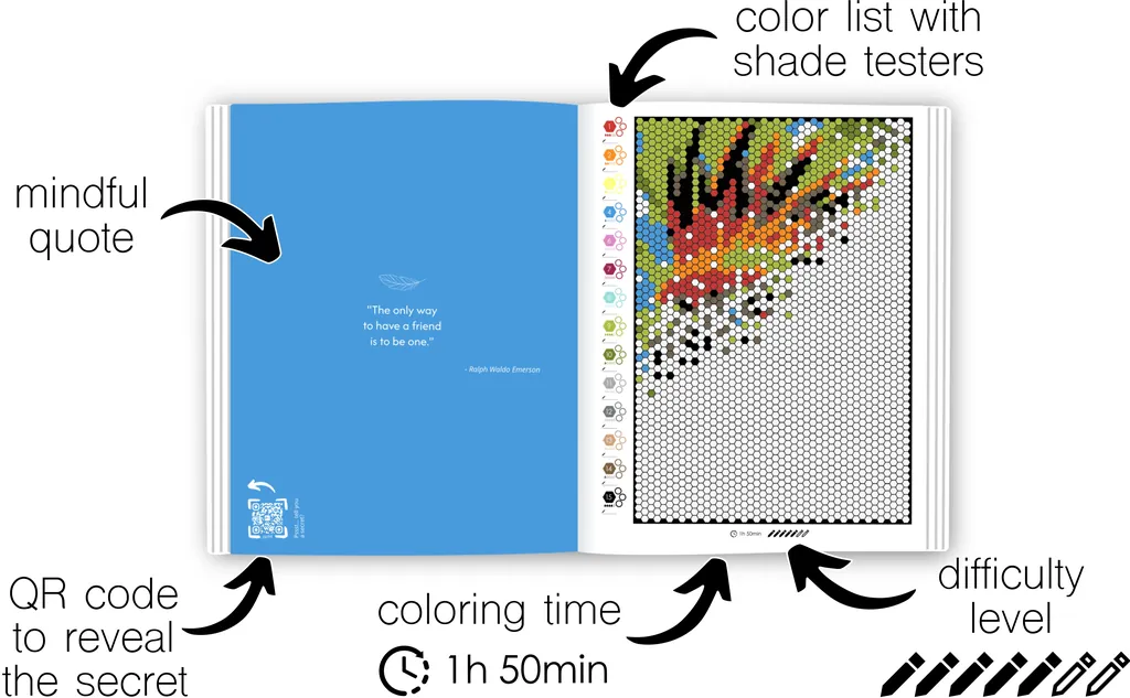 Color by Number - Animals - Mystery Mosaics Coloring Book