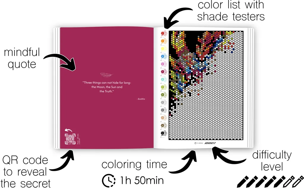 Color by Number - Dragons - Mystery Mosaics Coloring Book
