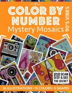 Color by Number - 90s Vibes - Mystery Mosaics Coloring Book