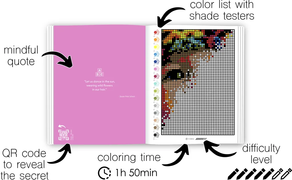 Color by Number - Babies - Mystery Mosaics Coloring Book