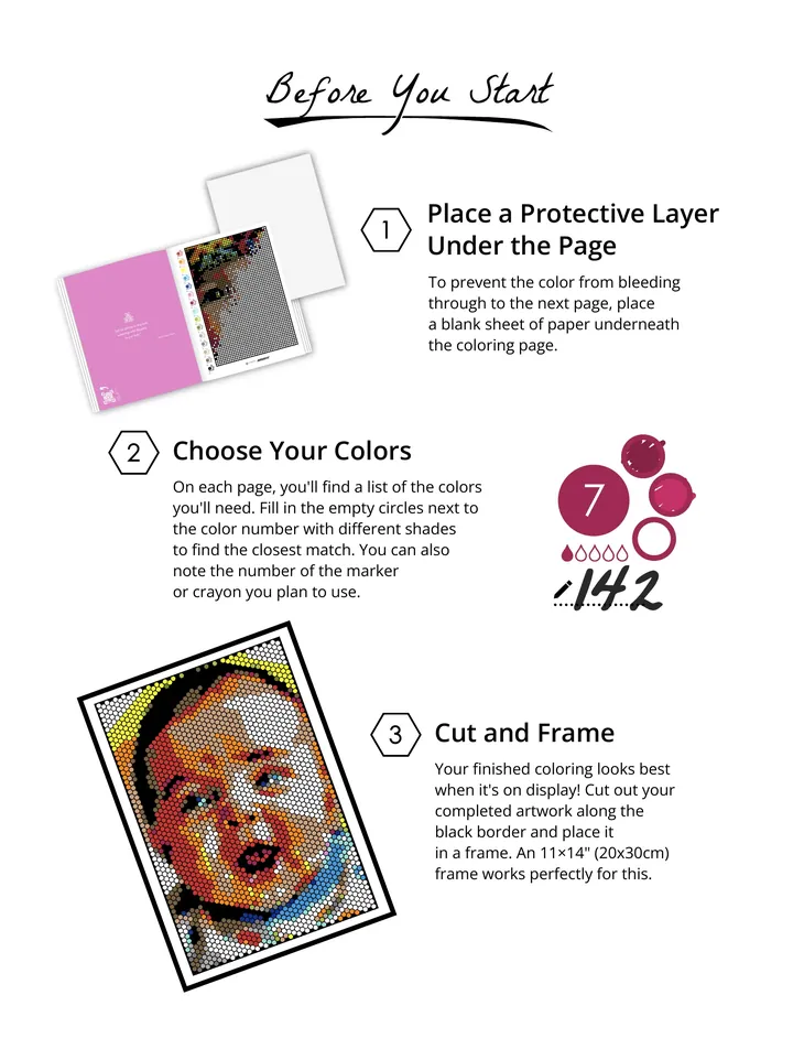 Color by Number - Babies - Mystery Mosaics Coloring Book