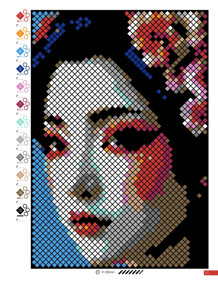 Color by Number - Japan - Mystery Mosaics Coloring Book