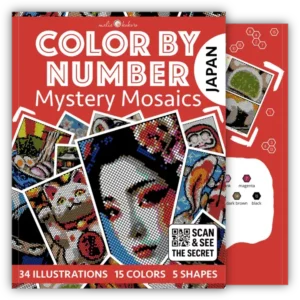 Color by Number - Japan - Mystery Mosaics Coloring Book
