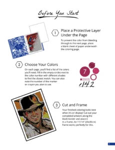 Color by Number - 80s Vibes - Mystery Mosaics Coloring Book