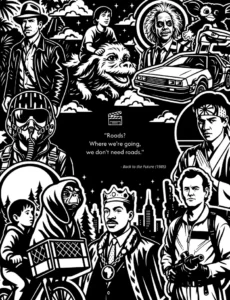 Color by Number - 80s Vibes [Black Edition] - Mystery Mosaics Coloring Book