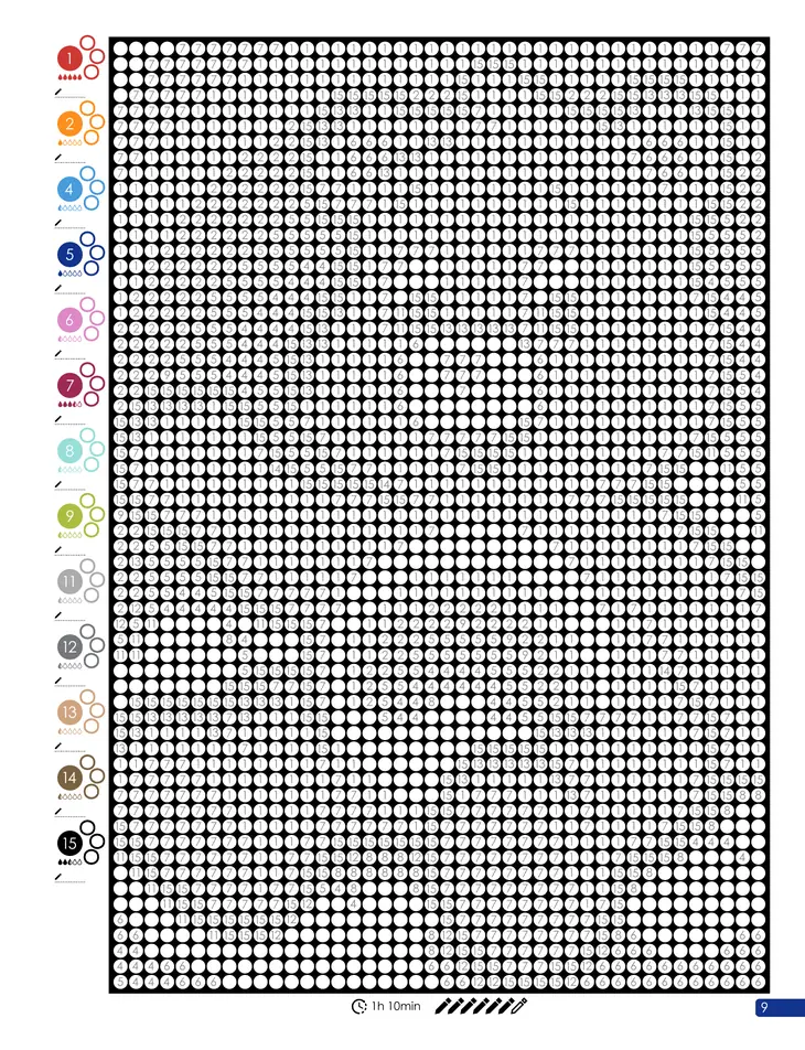 Color by Number - 80s Vibes - Mystery Mosaics Coloring Book