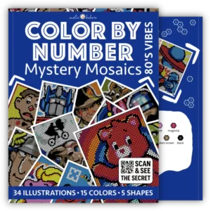 Color by Number - 80's Vibes - Mystery Mosaics Coloring Book