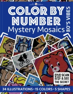 Color by Number - 80s Vibes - Mystery Mosaics Coloring Book