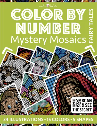 Color by Number - Fairy Tales- Mystery Mosaics Coloring Book