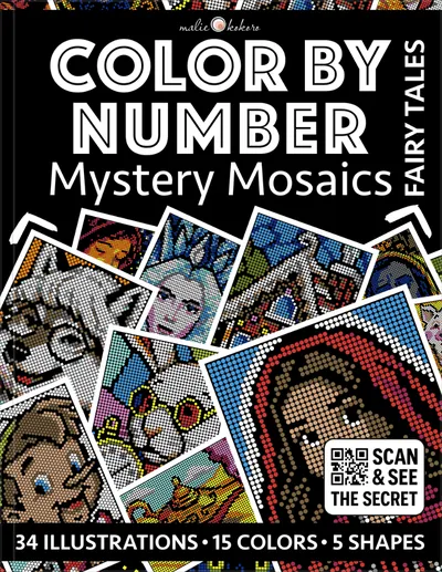 Color by Number - Fairy Tales- Mystery Mosaics Coloring Book