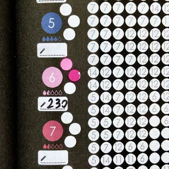 List of Colors on Each Page