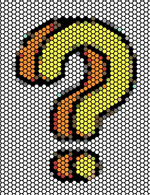 Question mark - reveal the secret? Colored page