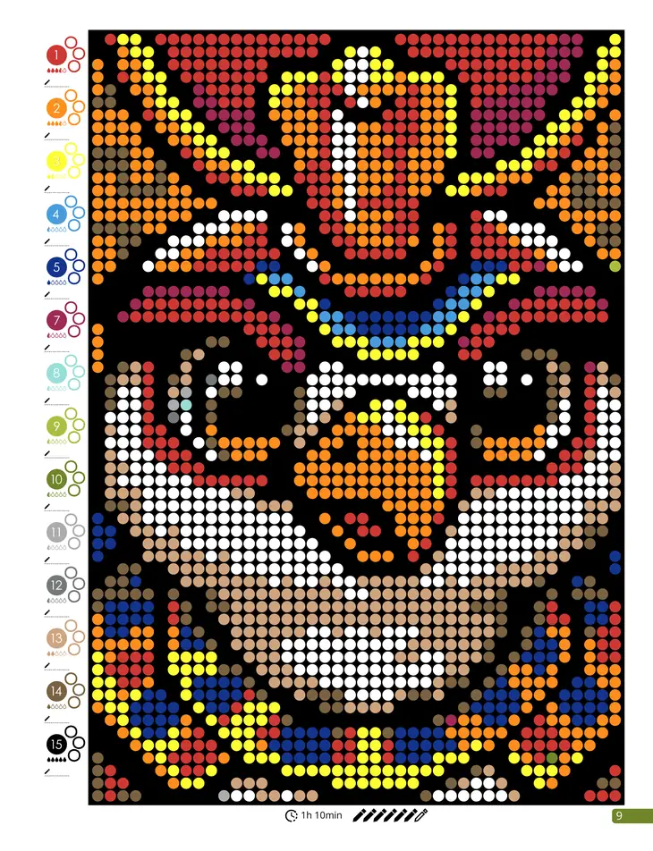 Color by Number - Legends - Mystery Mosaics Coloring Book