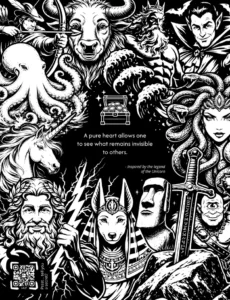 Color by Number - Legends [Black Edition] - Mystery Mosaics Coloring Book