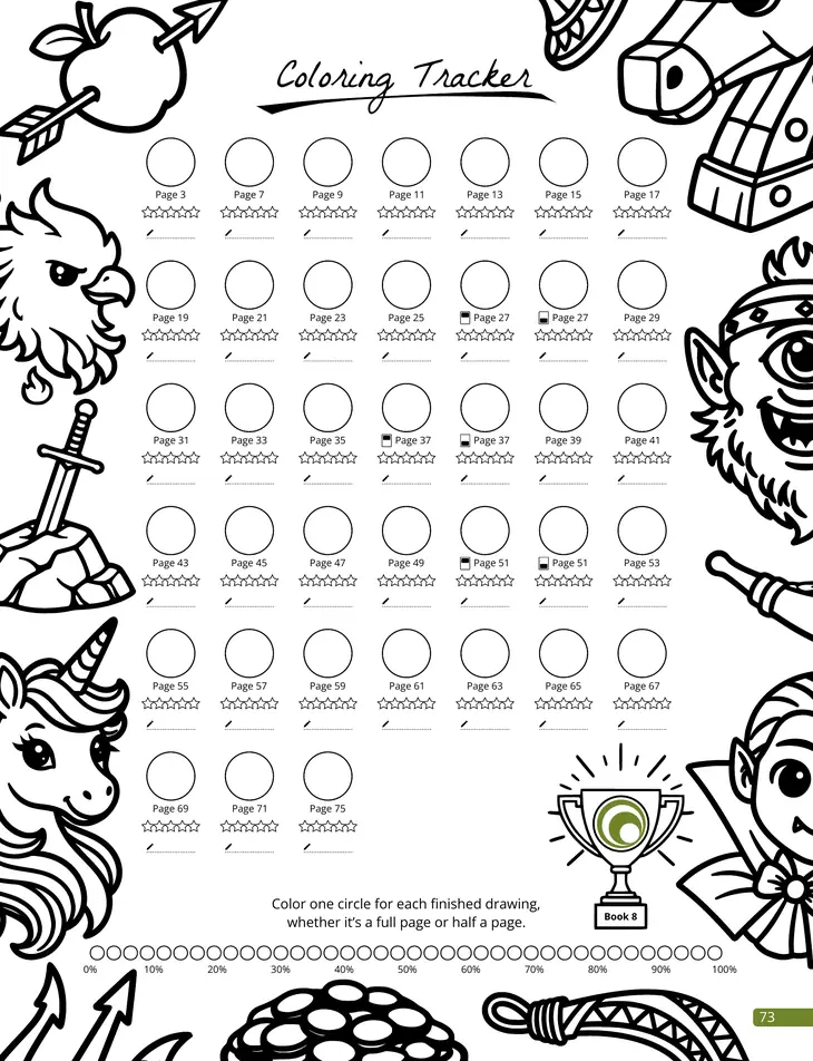 Color by Number - Legends - Mystery Mosaics Coloring Book