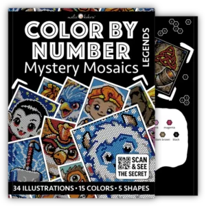 Color by Number - Legends [Black Edition] - Mystery Mosaics Coloring Book