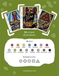 Color by Number - Legends - Mystery Mosaics Coloring Book