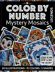 Color by Number - Legends [Black Edition] - Mystery Mosaics Coloring Book