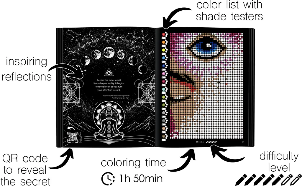 Color by Number - Awakening - Mystery Mosaics Coloring Book