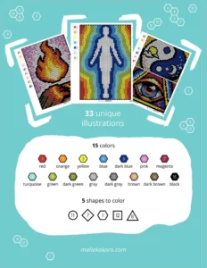 Color by Number - Awakening - Mystery Mosaics Coloring Book