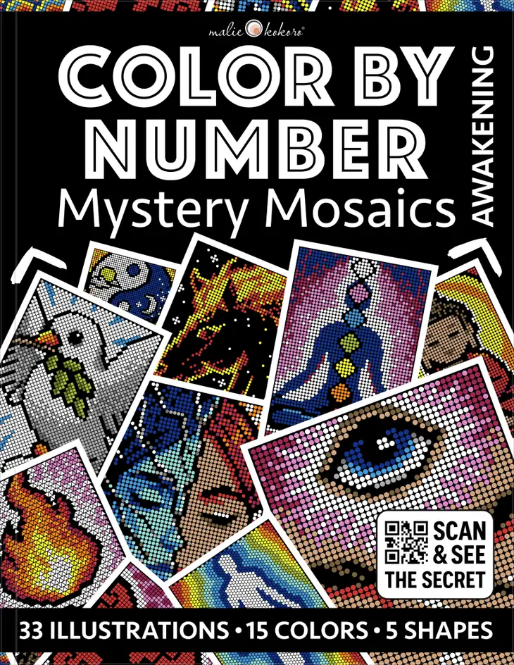 Color by Number - Awakening - Mystery Mosaics Coloring Book