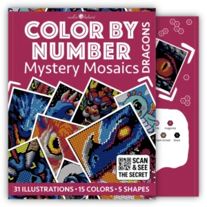Color by Number - Dragons - Mystery Mosaics Coloring Book